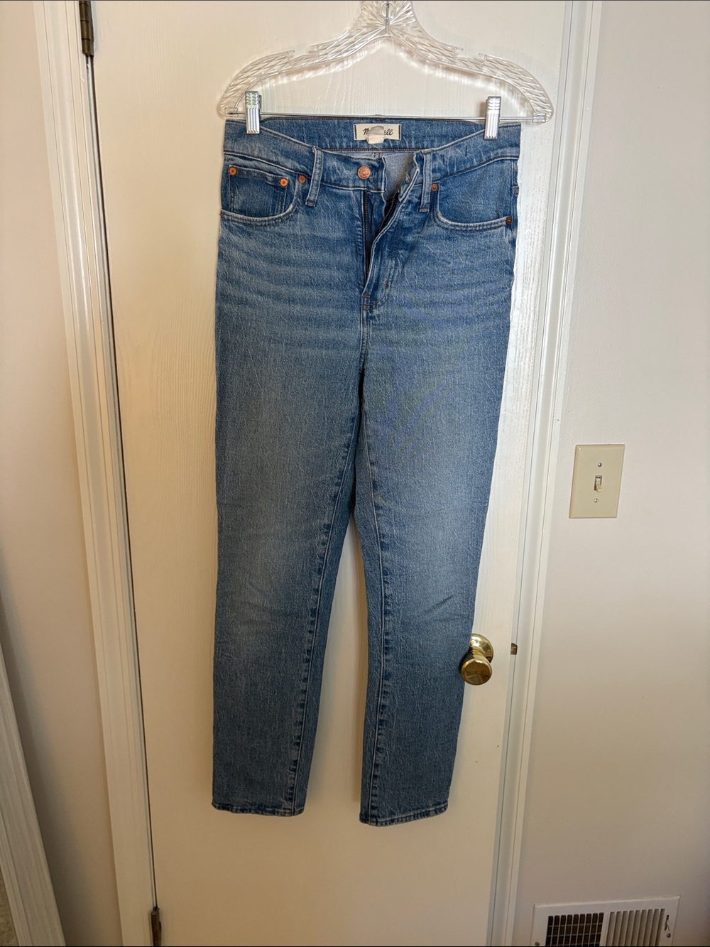 Madewell Light Blue High-Rise Straight Jeans